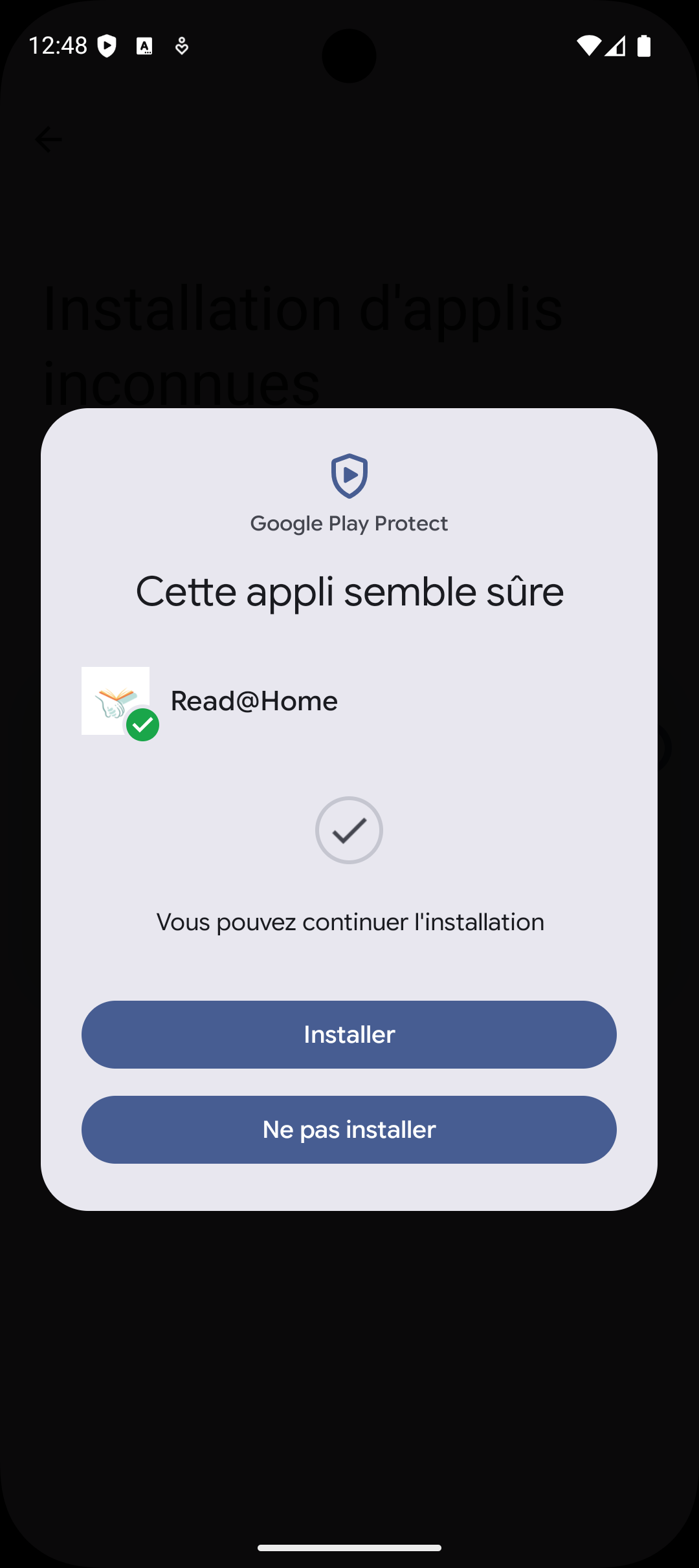 Play Protect — cette appli semble sûre